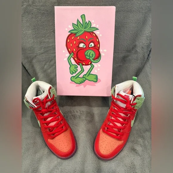 Nike SB Dunk High Strawberry Cough (Special Box) CE7093-600 OG All 13M New DS - Picture 2 of 15